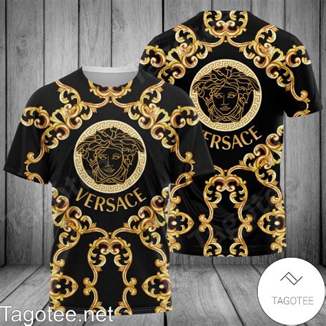 versace gold tipped shirt|Versace shirt black and gold.